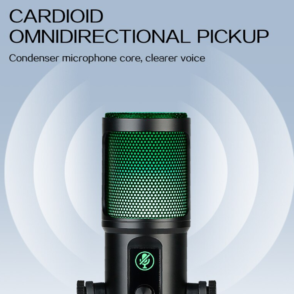 Miniatura 3 de Micrófono Condensador Luz Rgb Pc Zx-776